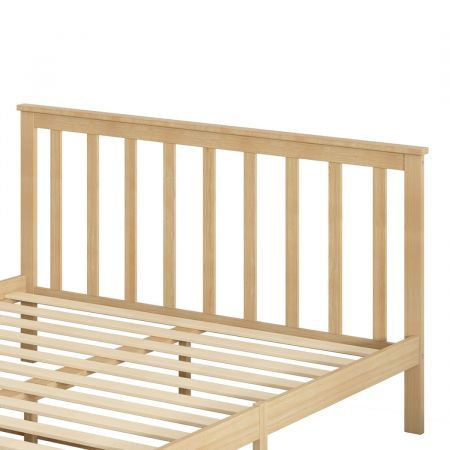 Levede Wooden Bed Frame Queen Full Size Mattress Base Timber Natural