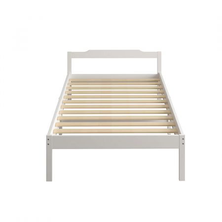 Levede Wooden Bed Frame King Single Mattress Base Solid Timber Pine Wood White