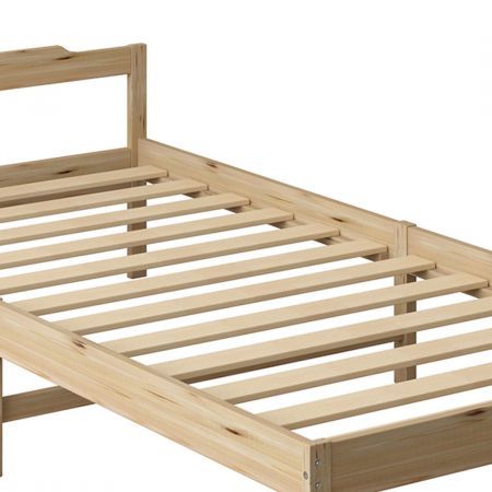 Levede Wooden Bed Frame Single Size Mattress Base Solid Timber Pine Wood Natural