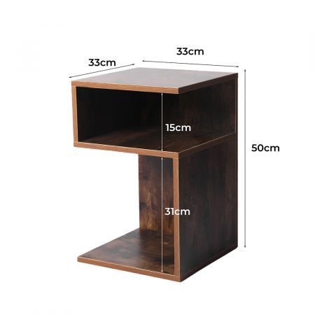 2x Bedside Tables Wood Side End Oak