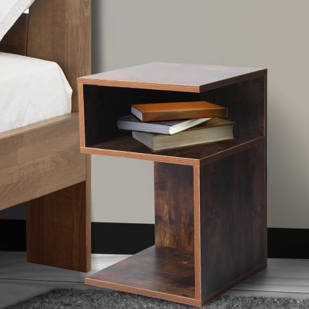 2x Bedside Tables Wood Side End Oak