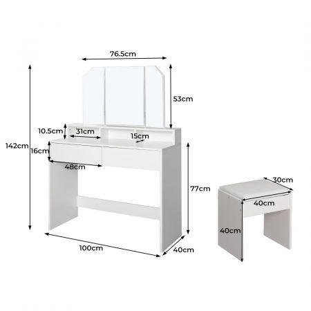 Dressing Table Stool Foldable