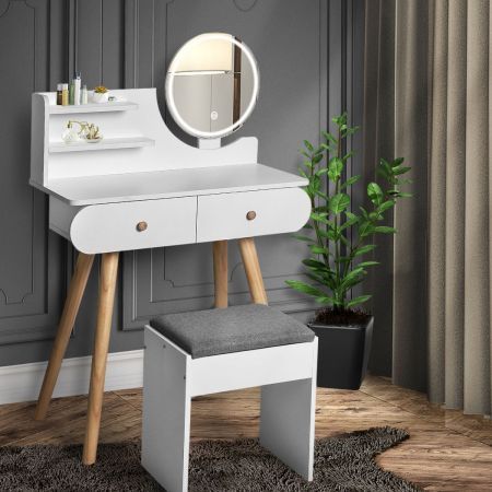 Dressing Table Stool LED Mirror