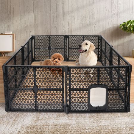 PaWz Pet Playpen Foldable Protable Dog Play Pens Plastic Garden Outdoor 8 Panels