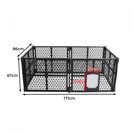 PaWz Pet Playpen Foldable Protable Dog Play Pens Plastic Garden Outdoor 6 Panels