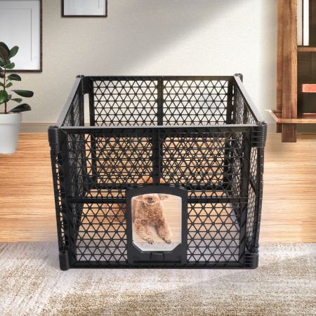 PaWz Pet Playpen Foldable Protable Dog Play Pens Plastic Garden Outdoor 4 Panels