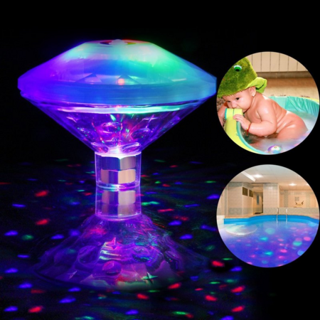 Floating Underwater Light RGB Pool Accessories Led Spa Submersible Pool Lights Waterproof  Lamp Led Float Pool Lamp Battery Lamp 2pcs