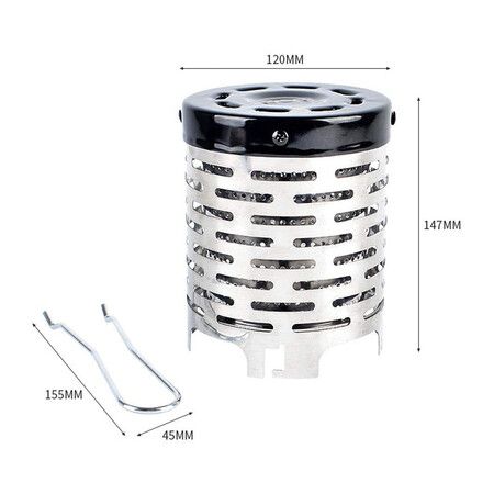 Mini Camping Heater, Portable Stainless Steel Stove Tent Heating Cover For Outdoor Backpackers Hiking Travel