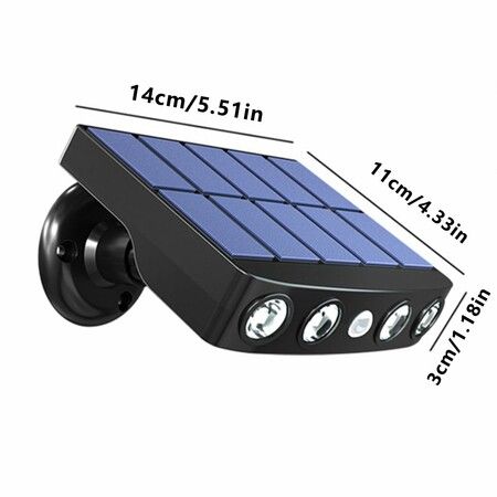 Solar Lights Outdoor Motion Sensor,Fence Light Solar Power 360 Adjustable Garden Light IP65 Waterproof Outdoor