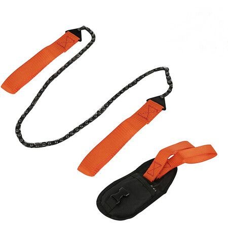 Pocket Chainsaw - Razor Sharp Portable Hand Saw Survival Kit wWth Black Holster For Camping, Hunting, Hiking