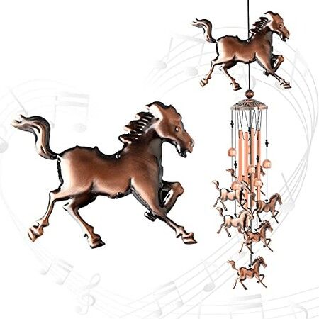 Horse Wind Chimes, Copper Wind Chime, Wind Chimes Outdoor, Horse Gifts, Garden Decor,