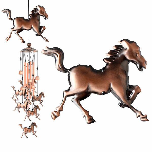 Horse Wind Chimes, Copper Wind Chime, Wind Chimes Outdoor, Horse Gifts, Garden Decor,