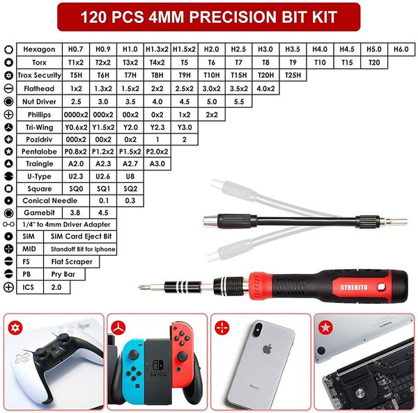 Precision Screwdriver Set 190-Piece for Computer, iPhone, Laptop, PC, Cell Phone, PS4, Xbox, Nintendo