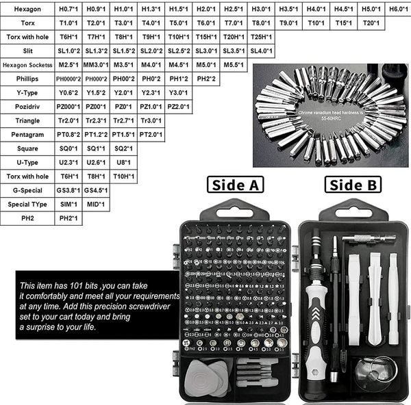 Small Screwdriver Set,Micro Tools,119 in 1 Screwdriver Kit For Laptop Iphone PC