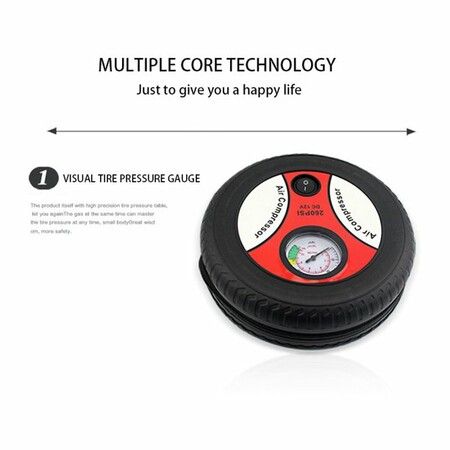 Car Air Pump 260PSI DC 12V Portable Electric Mini Tire Inflator Air Compressor Car Auto Pump 120 to 150W