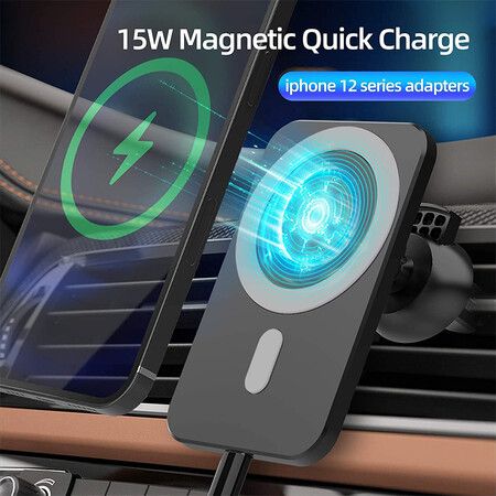 15W for magsafe Car Charger for iPhone 13/13 Pro Max/13 Pro/13 Mini/iPhone 12 Pro Max/12 Pro/12 mini/12 Black