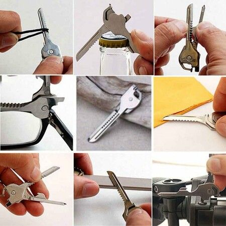 Multi Tool 6 in 1 Swiss Tech Multifunction Bottle Opener Keyring Screwdriver