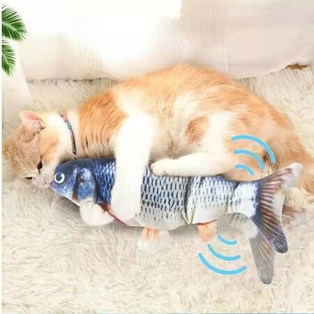 Cat USB Charger Toy Interactive Electric Floppy Fish Cat Toy Realistic Cats Pets Chew Bite Toys