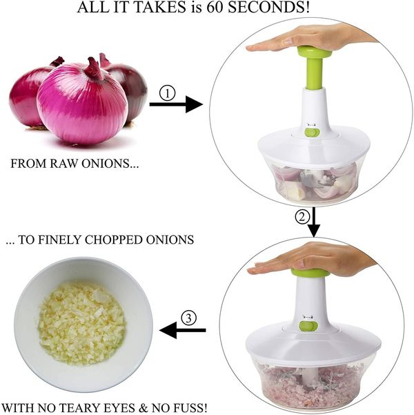 Express Food Slicer,Quick Manual Chopper For Cutting Vegetables, Fruits, Herbs, Chopper Onion For Sauce