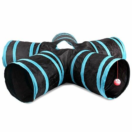 Cat Tunnel 5 Way Pet Play Collapsible Tunnel Toy For Cats Dogs Rabbits Pets