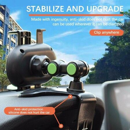 Car Phone Holder Free Rotation Non-slip Dashboard Stands GPS Navigation Card Parking With Invisible Mobile Phone Brac