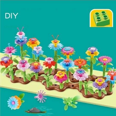 104 PCS Grow Your Own Flowers Garden Building Toys For Girls Educational Activity For Preschool Child