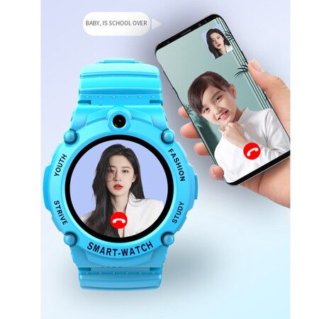 Smart Watch Kids 4G Accurate Location History Route Color Blue