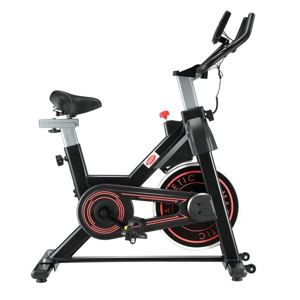 Genki Exercise Bike Magnetic Spin Stationary Home Gym Fitness Equipment Indoor Cycling with LCD Monitor