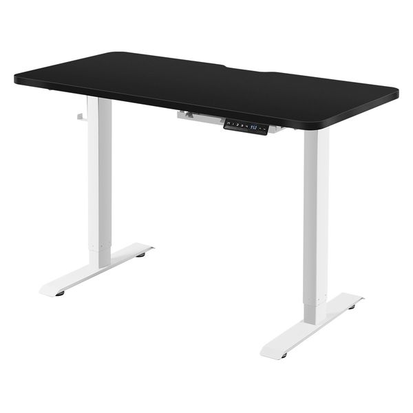 Electric Sit Stand Desk Height Adjustable Standing Table Computer Office Furniture Motorized Dual Motor Black