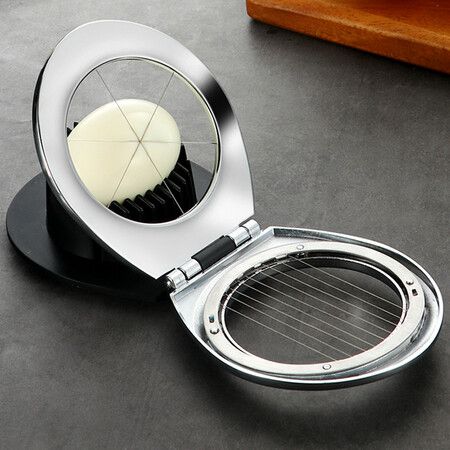 Stainless Steel Egg Slicer with 3 Cutting Styles