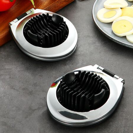 Stainless Steel Egg Slicer with 3 Cutting Styles