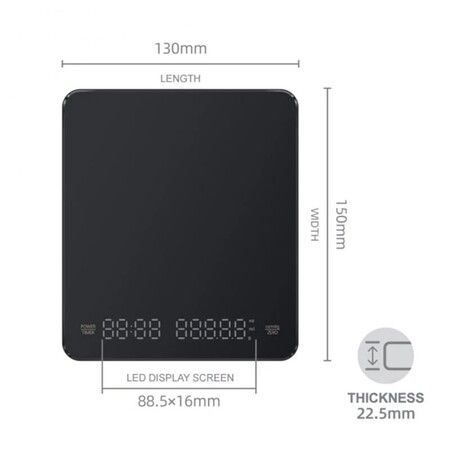 LED Display Coffee Scale, Electronic Timer Scale, Home Coffee Brewing