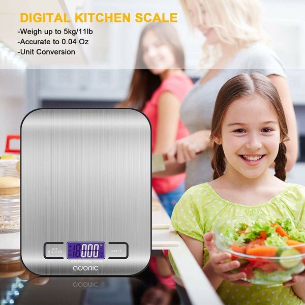 Digital Kitchen Scales, Professional Electronic Scales with LCD Display, Incredible Precision up to 1g