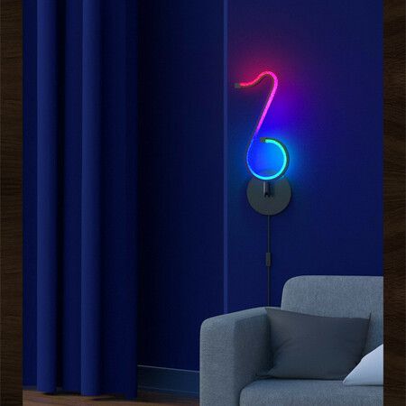 Musical Note Light Dimmable Desk Decoration Tiktok Atmosphere Light RGB Smart 210 Mode APP Remote Control USB Powered