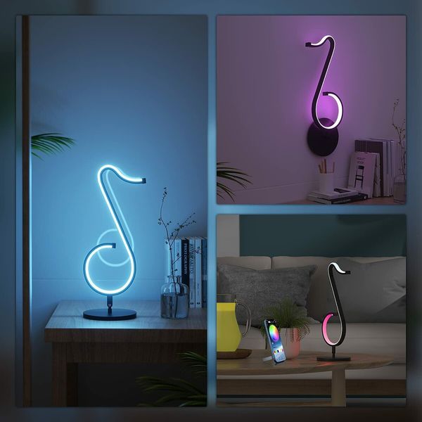 Musical Note Light Dimmable Desk Decoration Tiktok Atmosphere Light RGB Smart 210 Mode APP Remote Control USB Powered