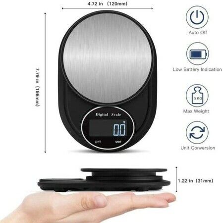 Smart Digital Kitchen Scale with Liquid and Volume Measurement Digital Precision Electronic Scale