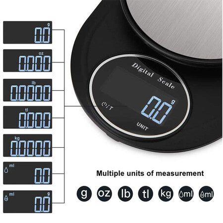 Smart Digital Kitchen Scale with Liquid and Volume Measurement Digital Precision Electronic Scale