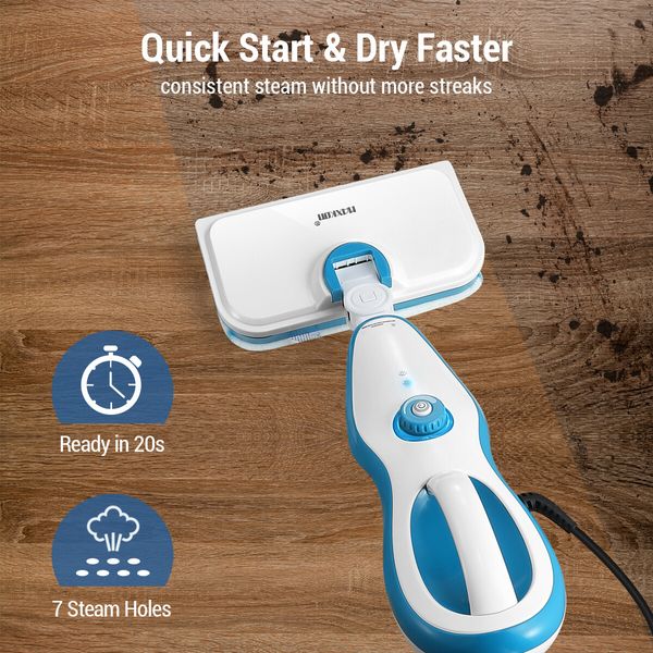 Maxkon 11 In 1 Steam Mop Cleaner Floor Carpet Steamer Cleaning 1500W 2 Steam Levels