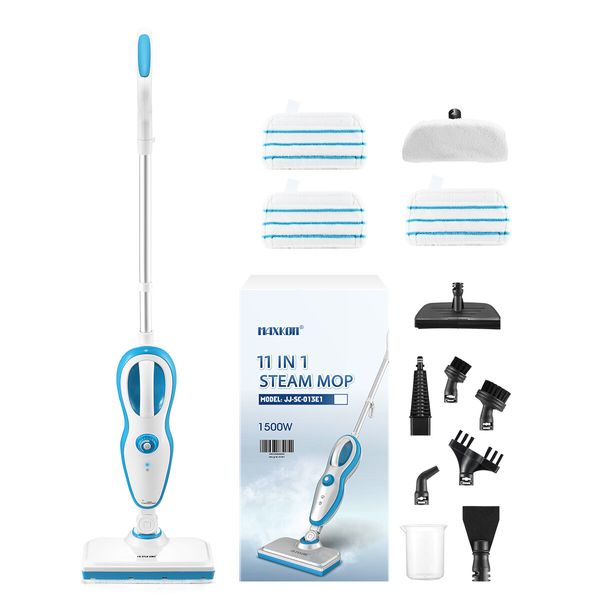 Maxkon 11 In 1 Steam Mop Cleaner Floor Carpet Steamer Cleaning 1500W 2 Steam Levels