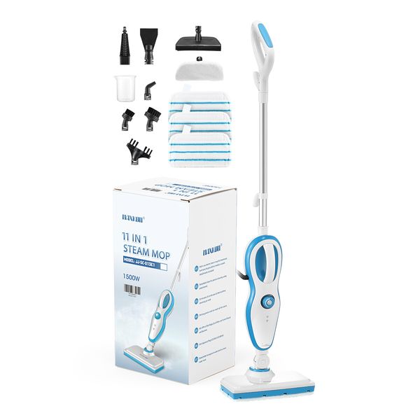 Maxkon 11 In 1 Steam Mop Cleaner Floor Carpet Steamer Cleaning 1500W 2 Steam Levels