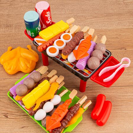 Baby Pretend Play Kitchen Kids Toys Simulation Food Barbecue Cookware Cooking Role Play Educational Toys For Kids