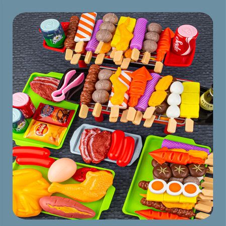 Baby Pretend Play Kitchen Kids Toys Simulation Food Barbecue Cookware Cooking Role Play Educational Toys For Kids