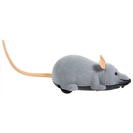 Remote Control Mouse, Funny Electronic Rat Mouse, Wireless Toy for Cat,Interactive Cat Toy Gray