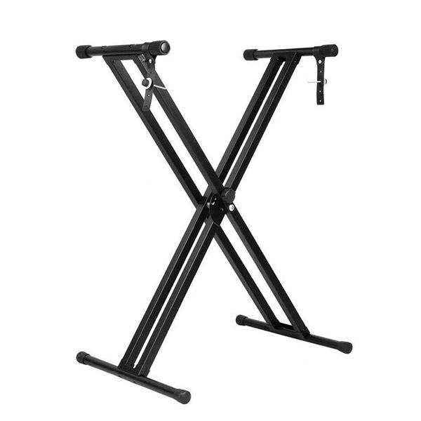 Melodic X Style Keyboard Stand Double Braced Music Piano Holder Folding Adjustable Height 