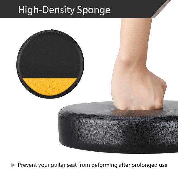 Melodic Guitar Stool Stand Practice Chair Footstool Seat Folding Sponge Padded with Holder 