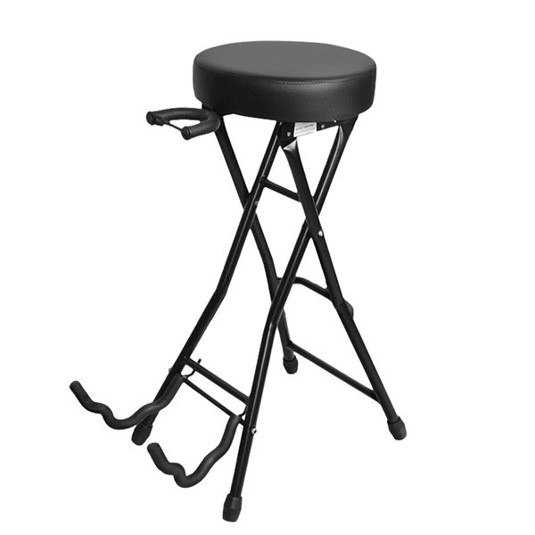 Melodic Guitar Stool Stand Practice Chair Footstool Seat Folding Sponge Padded with Holder 