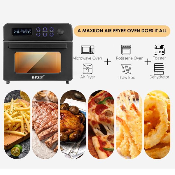 Maxkon 22L Air Fryer Oven Toaster 13-in-1 Electric Stove Kitchen Appliance Black