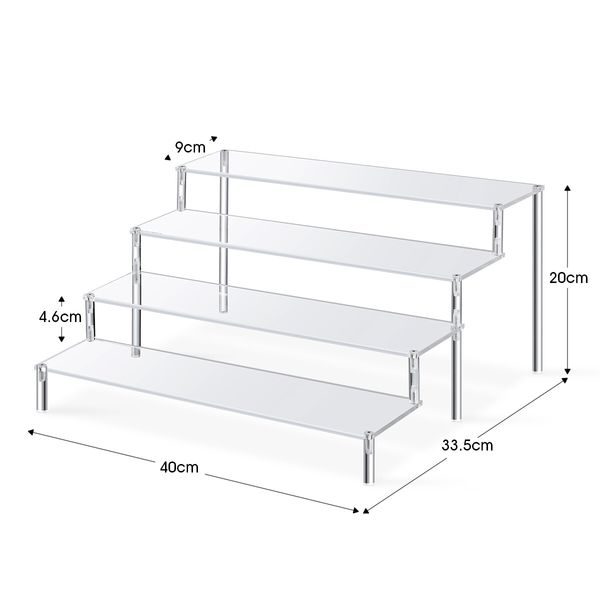 4 Tier Cupcake Stand Cake Display Holder Acrylic Bakery Dessert Pastry Rack Wedding Party 5mm Thick