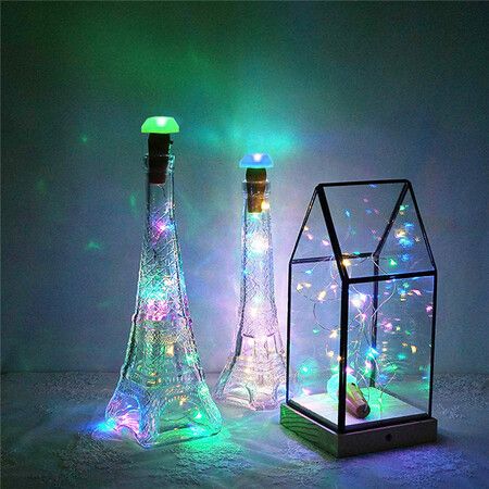 6PCS LED Wine Bottle Light String Fairy Night Light Cork Wire Lamp DIY Decor