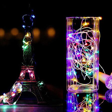 6PCS LED Wine Bottle Light String Fairy Night Light Cork Wire Lamp DIY Decor